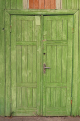 Fototapeta na wymiar old wooden vintage door closed