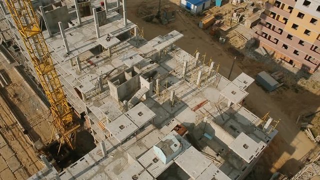 Top view of house under construction