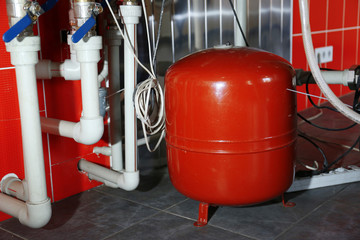 Heating system in a boiler room