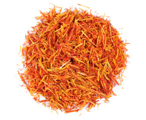 Naklejka premium Dried saffron isolated on white
