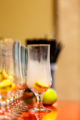 Smoke the cocktail glass.