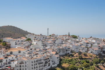 Fototapeta na wymiar View over the town of Frigiliana, Spain