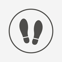 Imprint shoes sign icon. Shoe print symbol