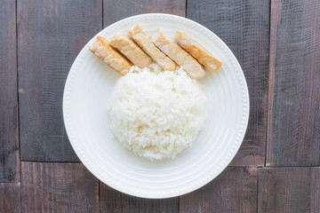 Pure rice and grill pork