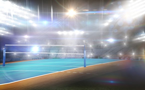 View of a volleyball field