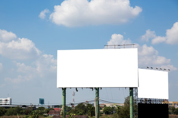 Blank billboard for new advertisement