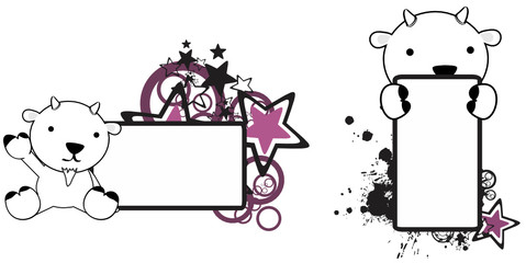 sweet baby goat cartoon copyspace in vector format