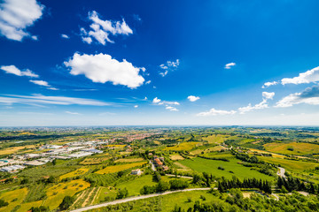 panorama of the hills of Romagna