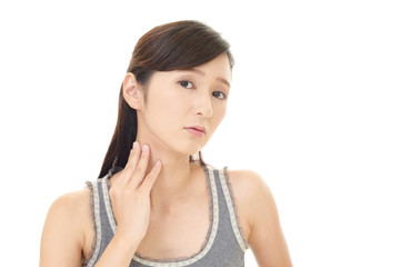 Fototapeta premium お肌が気になる女性