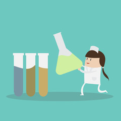 Test tube and flask , Nurse  - chemical laboratory test icon