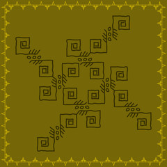 Folk, Tribal Design, Motif, Wall Painting