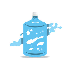 Vector Big bottle of Water Cartoon Illustration.