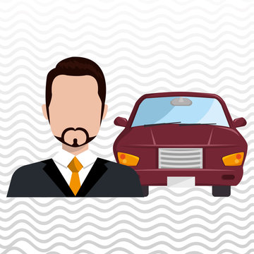 car salesman design, vector illustration eps10 graphic 