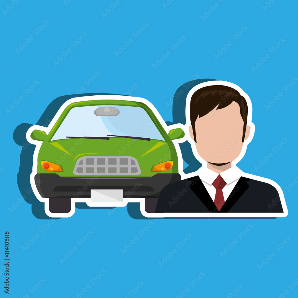 Wall mural car salesman design, vector illustration eps10 graphic