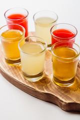 Glasses with  alcoholic drink