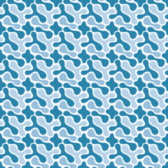 Seamless vector pattern with blots. Blue background