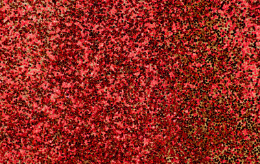 Close up Red glitter texture background