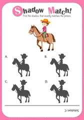 Obraz premium Game template for shadow matching farmer