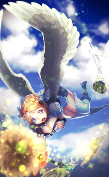空飛ぶメイド Stock イラスト Adobe Stock