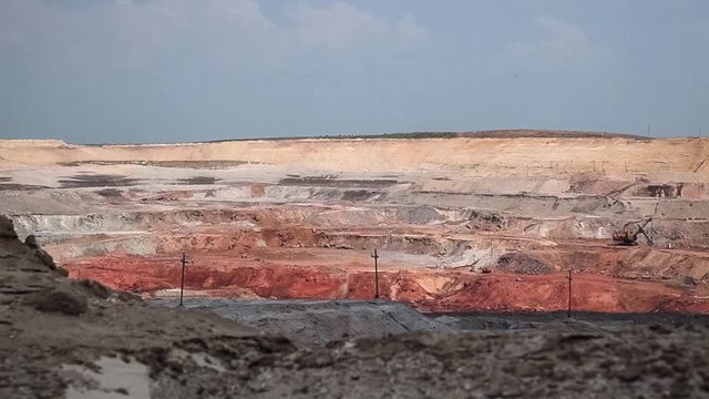 The explosion in the mine.