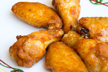 Buffalo wings on a plate