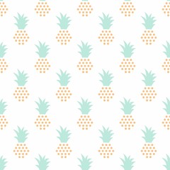 Pineapple seamless vector pattern