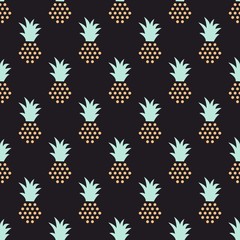 Pineapple seamless vector pattern
