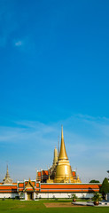 Emerald palace from Bangkok, Thailand with copy space