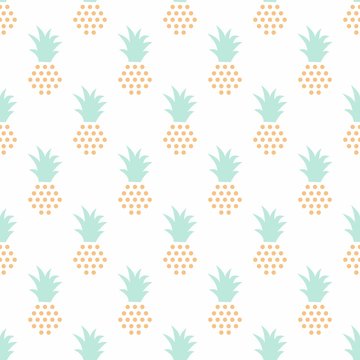 Pineapple seamless vector pattern