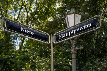 Schild 105 - Hauptgewinn