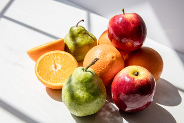 Colorful fruits on the table