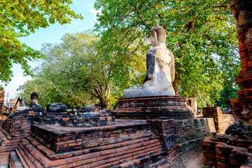 Buddha statue from the temple ruin of Ayutthaya