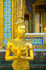 Kinnara from the famous emerald temple Bangkok, Thailand