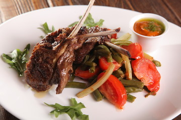 Loin Chops with vegetables