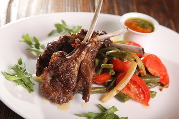Loin Chops with vegetables