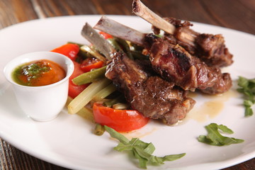 Loin Chops with vegetables