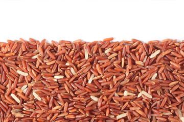  red rice on white background
