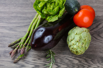 Fresh ripe vegetables