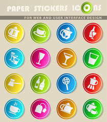 utensils for beverages icon set