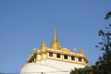 Gold mountain,Wat Saket in Thailand