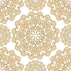 Fototapeta na wymiar Seamless pattern. Vintage decorative elements.Islam, Arabic, Indian, motifs. Perfect for printing on fabric or paper.