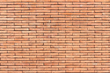 Closeup orange brick texture and brick background. Grunge retro vintage of brick wall. Part of old brick wall for design with copy space for text or image.