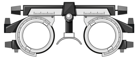 Test glasses on white background