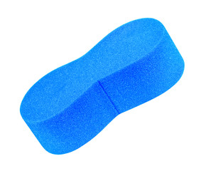 blue sponge isolated on white