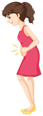 Woman having period pain