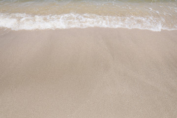Sand beach and soft wave
