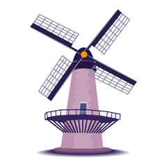 Fototapeta premium Vector Illustration of Windmill