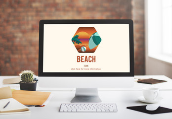 Beach Coast Seaside Shore Summer Vacation Concept