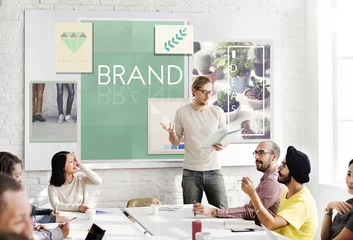Fotobehang Brand Branding Label Marketing Profile Trademark Concept © Rawpixel.com