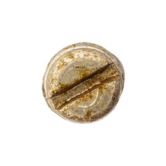 Rusty screw head